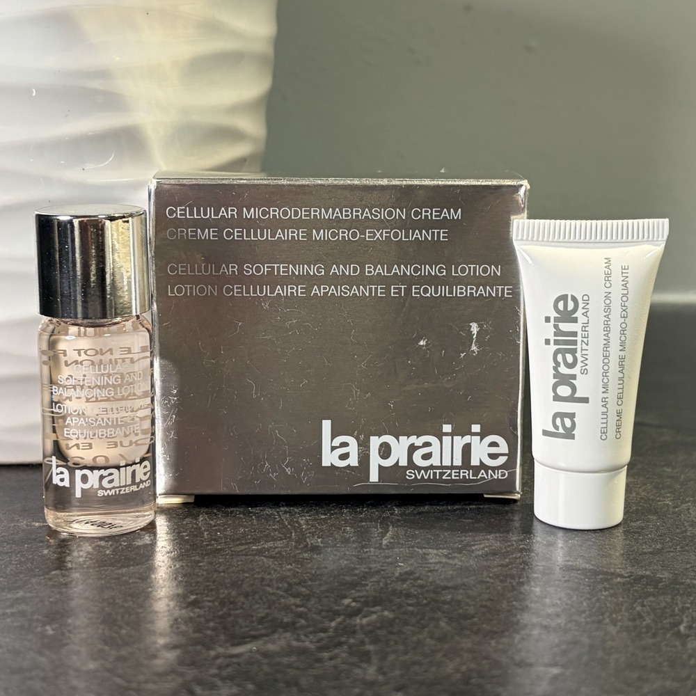 NEW‎ La Prairie Cellular Microdermabrasion Cream & Softening Balancing Lotion